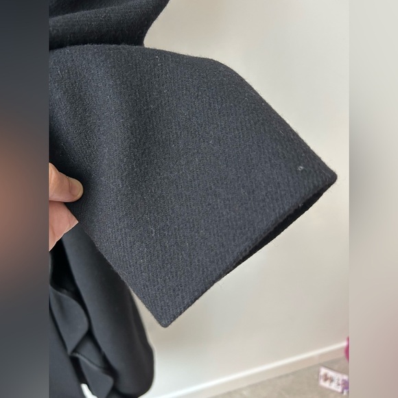 PRADA BLACK VIRGIN WOOL PEACOAT - Picture 7 of 14